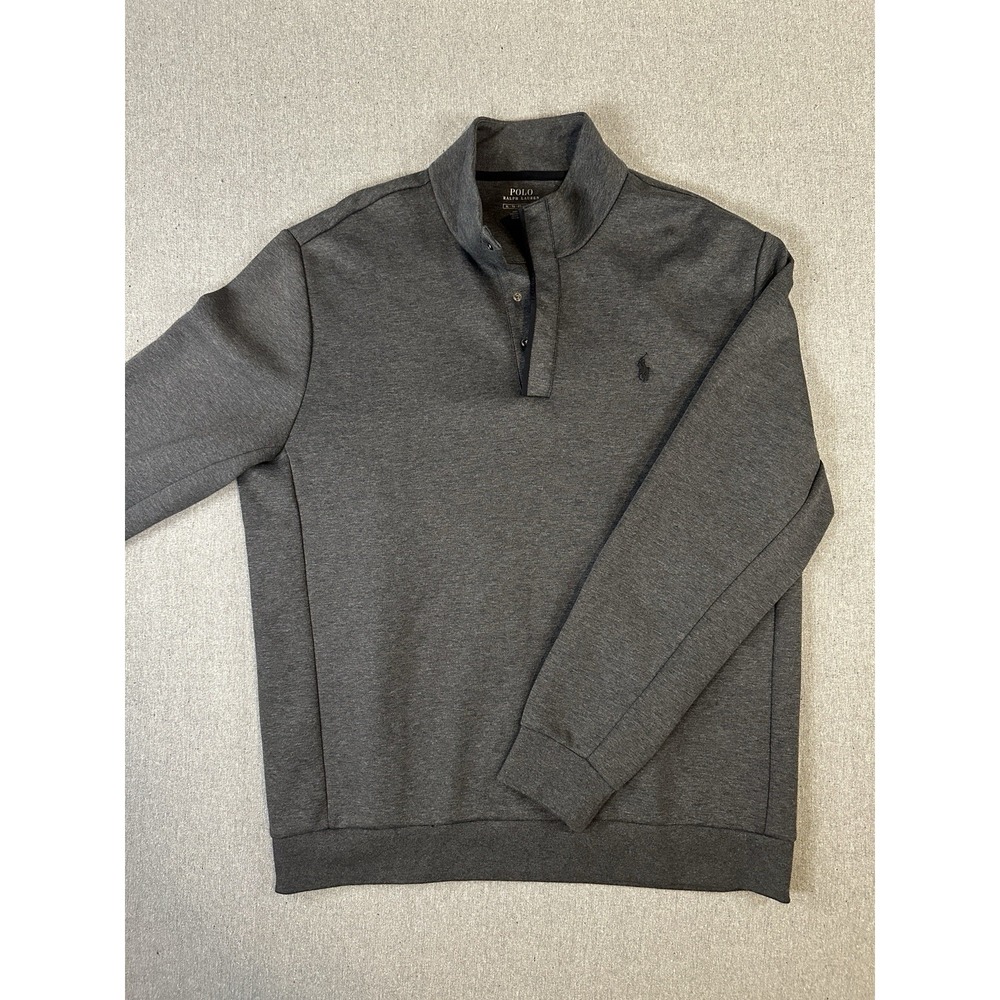 Polo Ralph Lauren Pullover 1/4 Button Gray Mens X-Large XL